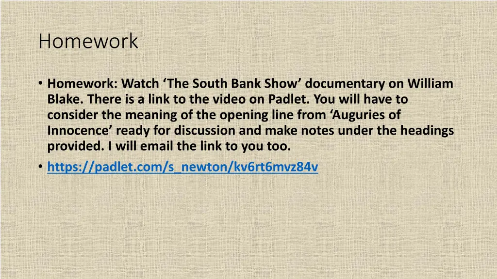 homework