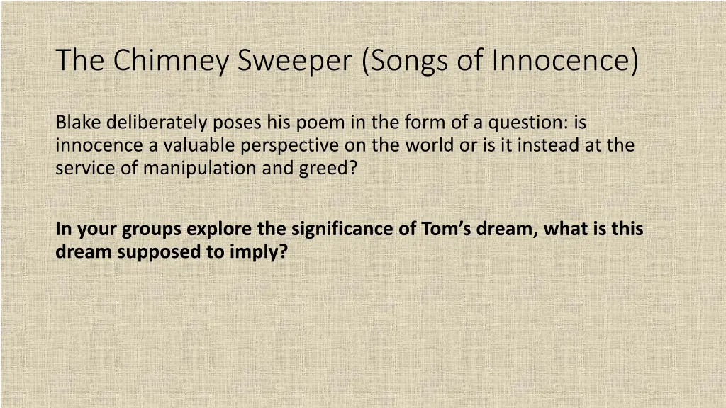 the chimney sweeper songs of innocence 1