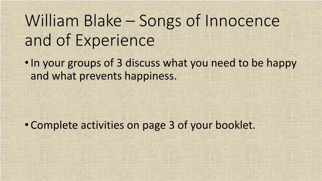 william blake songs of innocence