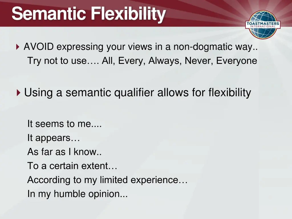 semantic flexibility