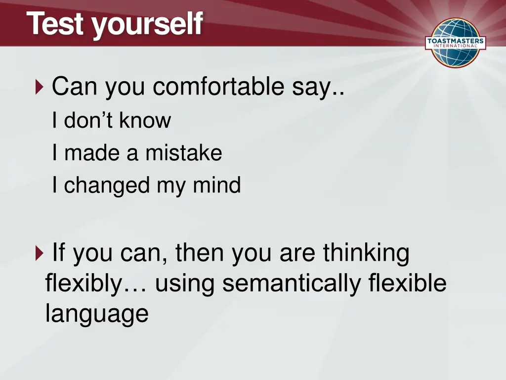 test yourself