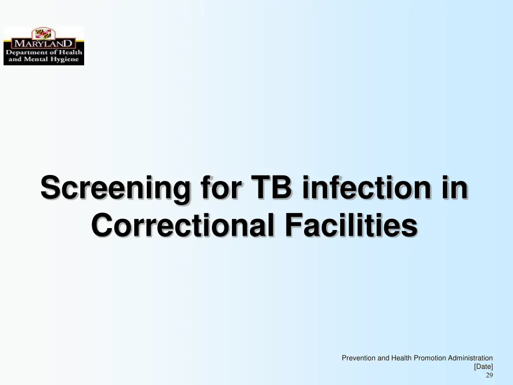 screening for tb infection in correctional