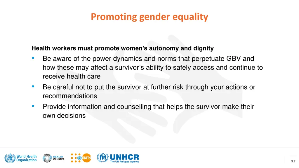 promoting gender equality