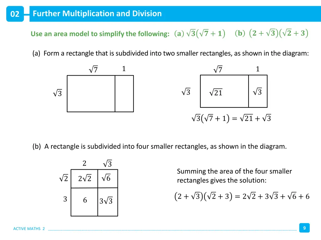further multiplication and division
