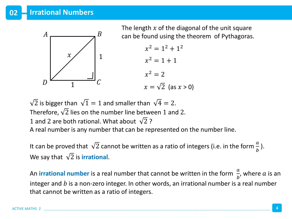 irrational numbers