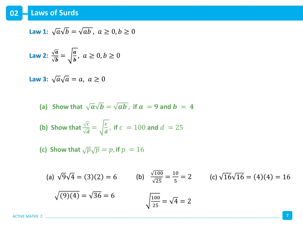 laws of surds