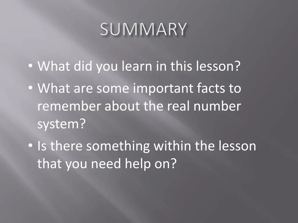what did you learn in this lesson what are some