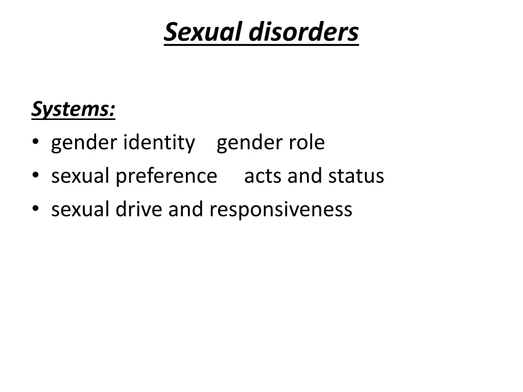 sexual disorders 2