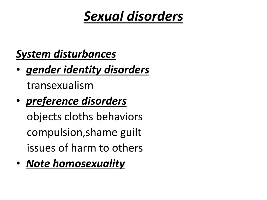 sexual disorders 3