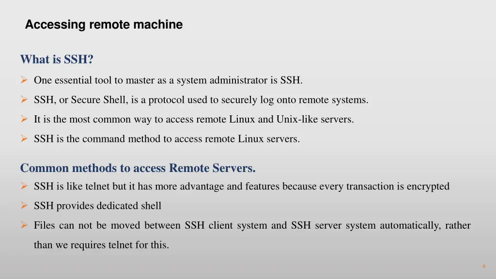 accessing remote machine 1
