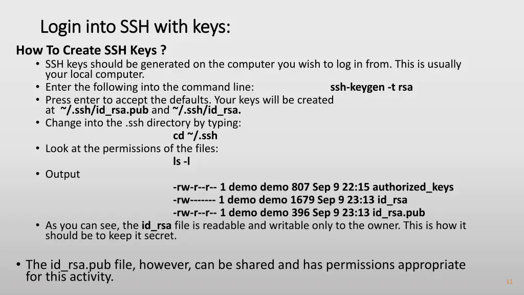 login into ssh with keys login into ssh with keys 1