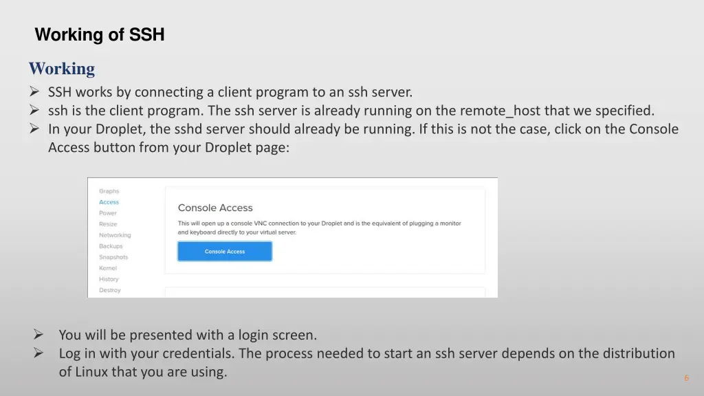 working of ssh
