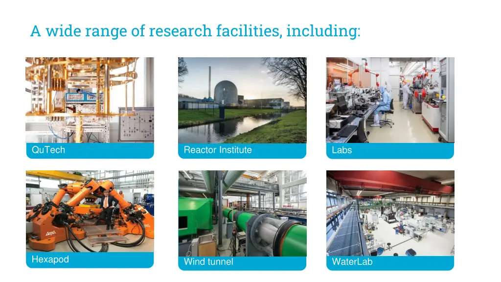 a wide range of research facilities including