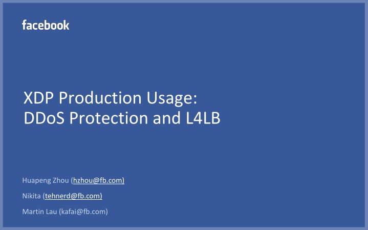 xdp production usage ddos protection and l4lb