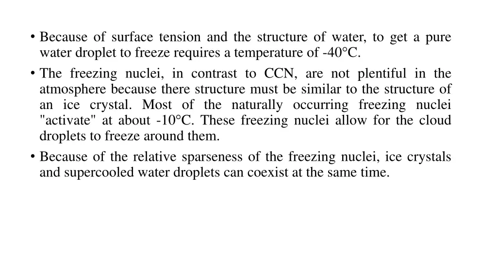 because of surface tension and the structure