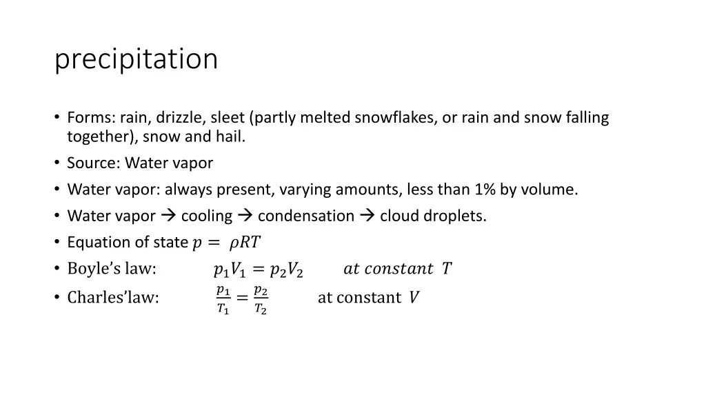 precipitation