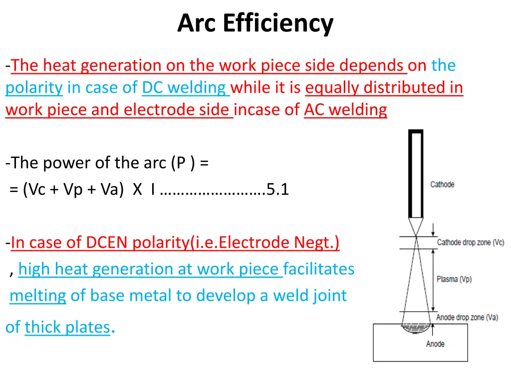 arc efficiency 1