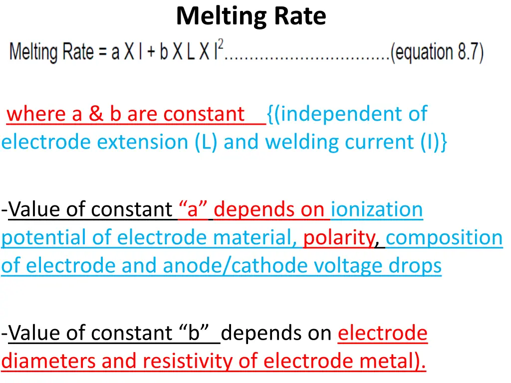 melting rate 1
