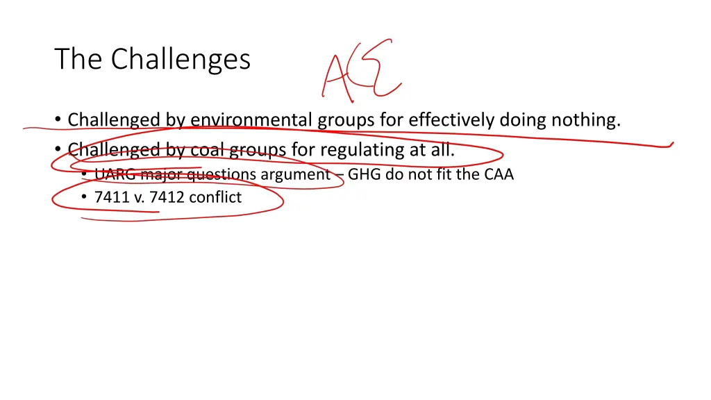 the challenges