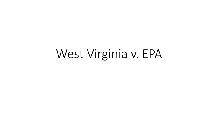 west virginia v epa