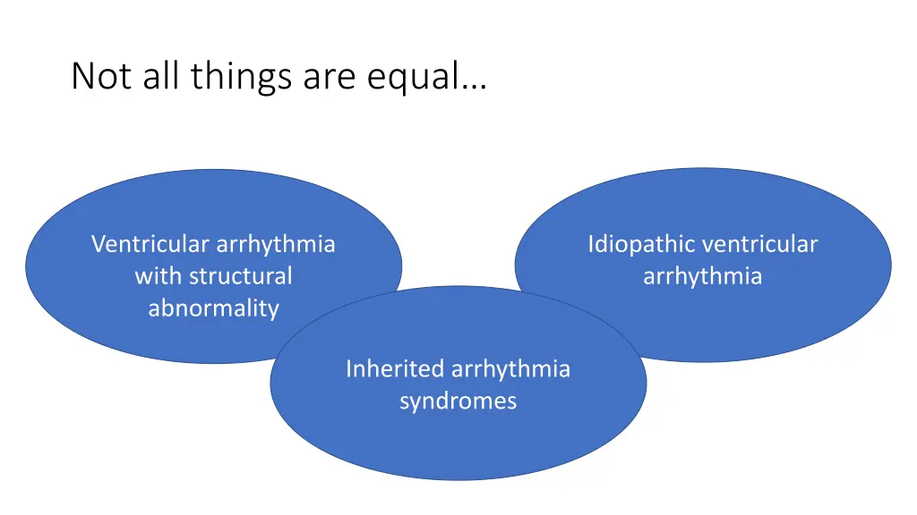 not all things are equal