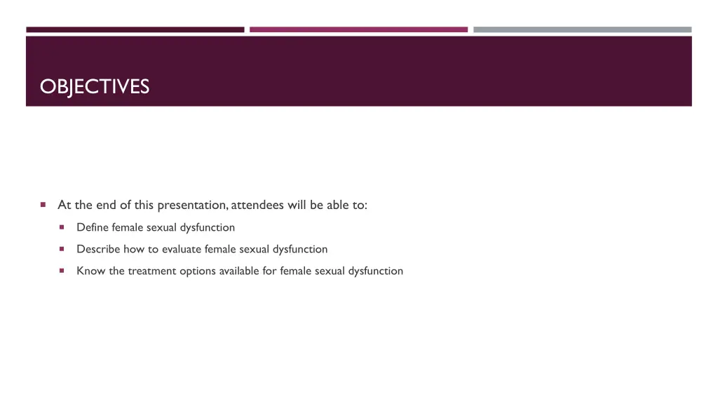 objectives