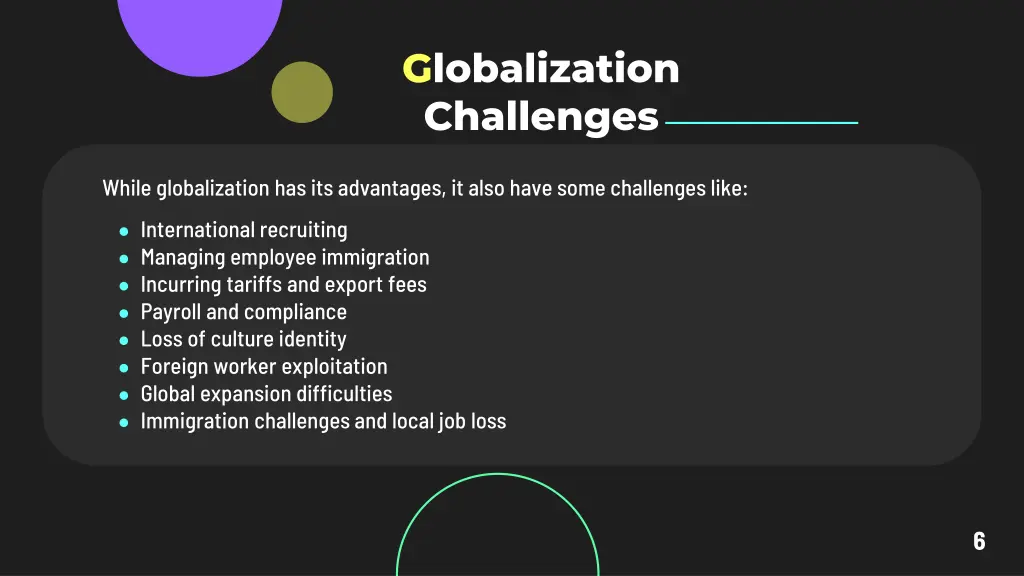 globalization challenges