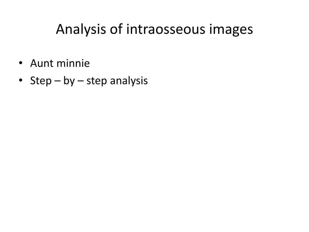analysis of intraosseous images