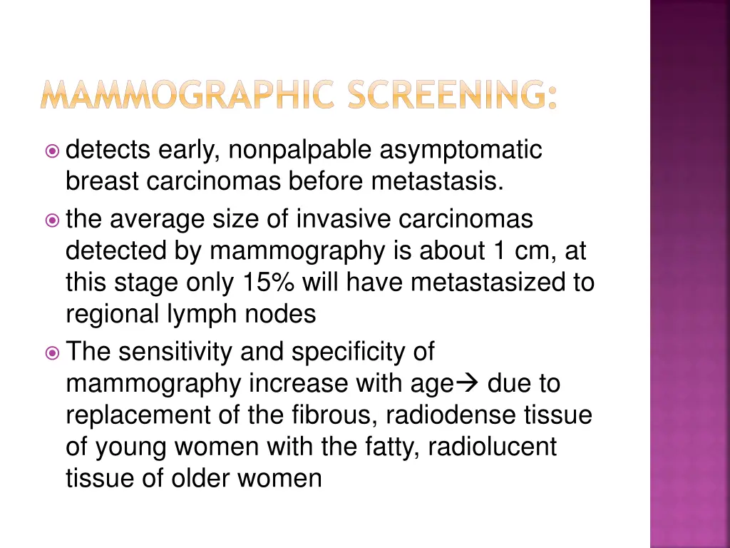 mammographic screening