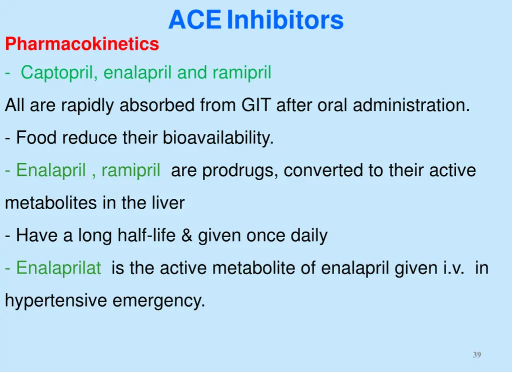 ace inhibitors