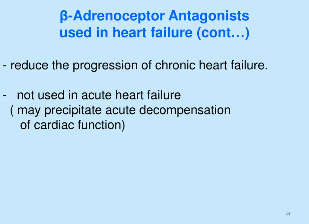 adrenoceptor antagonists used in heart failure 1