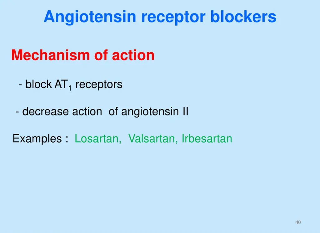 angiotensin receptor blockers
