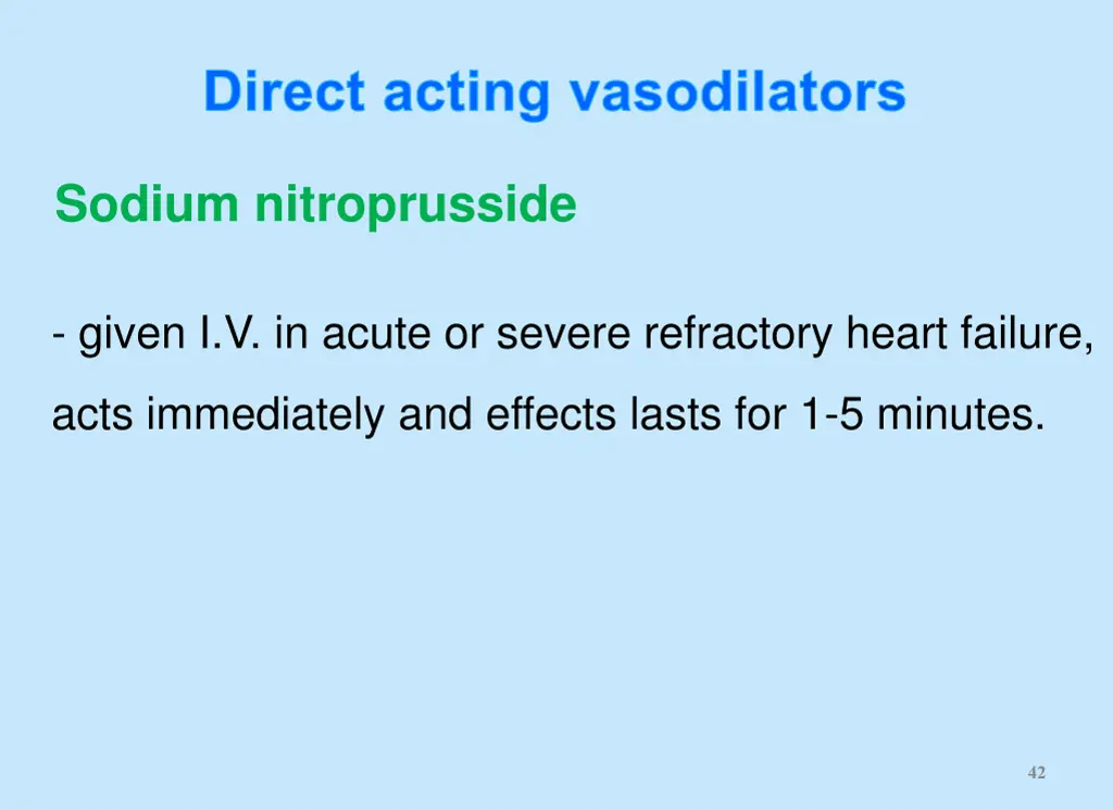 direct acting vasodilators