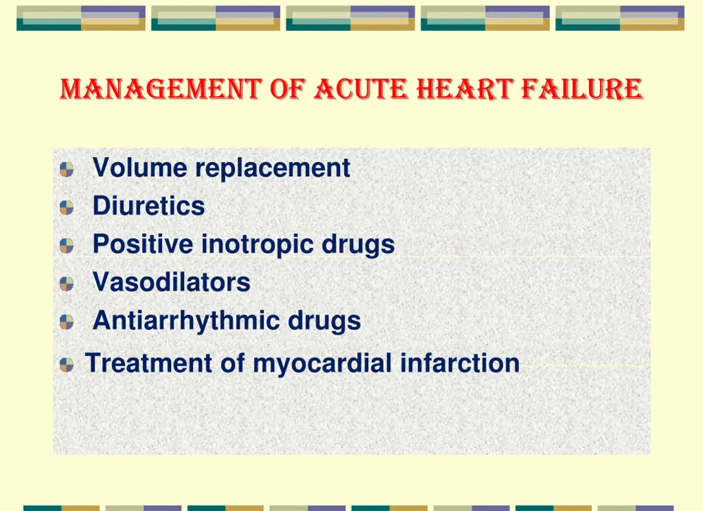 management of acute heart failure