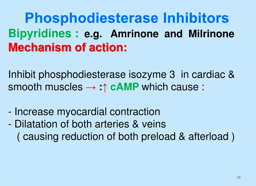 phosphodiesterase inhibitors bipyridines
