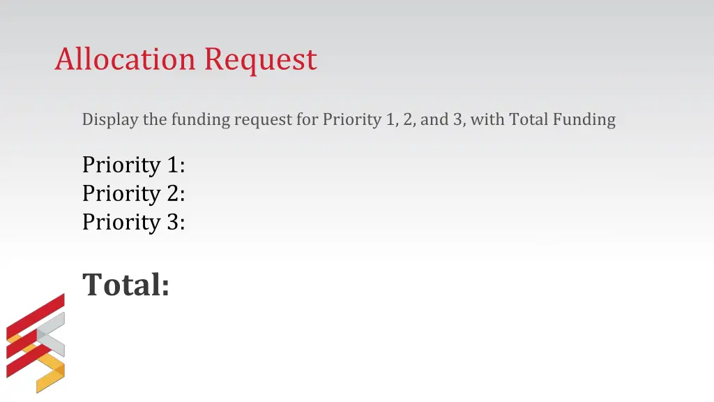 allocation request