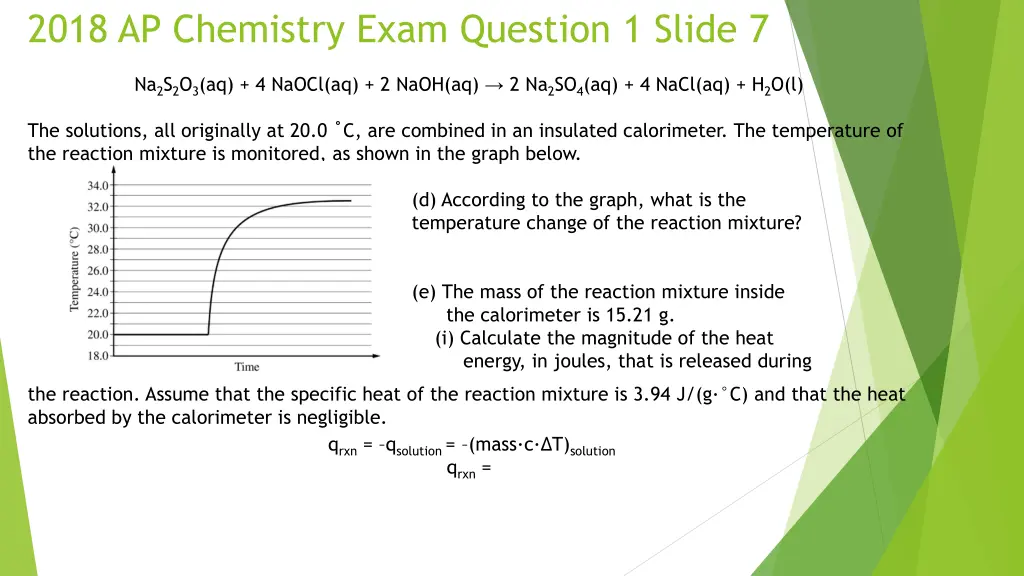 2018 ap chemistry exam question 1 slide 7