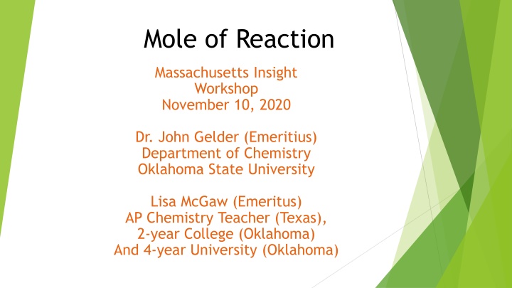mole of reaction