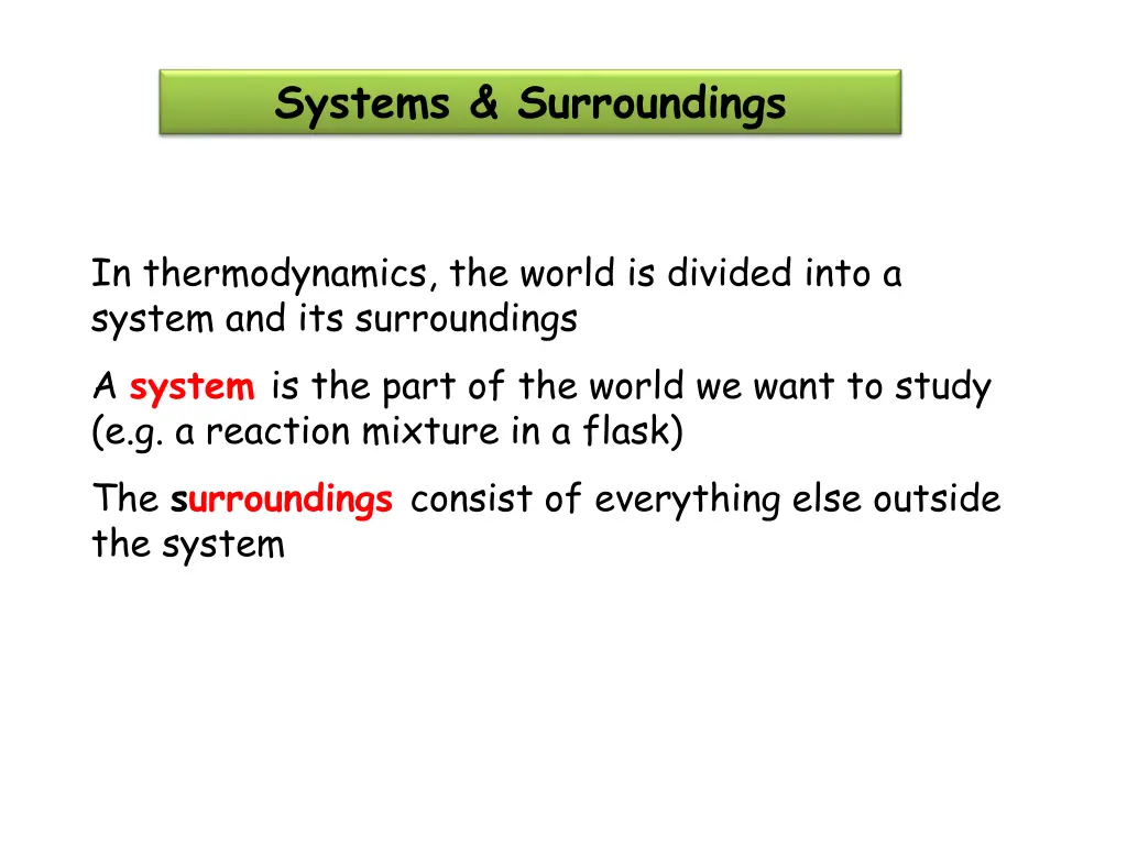 systems surroundings