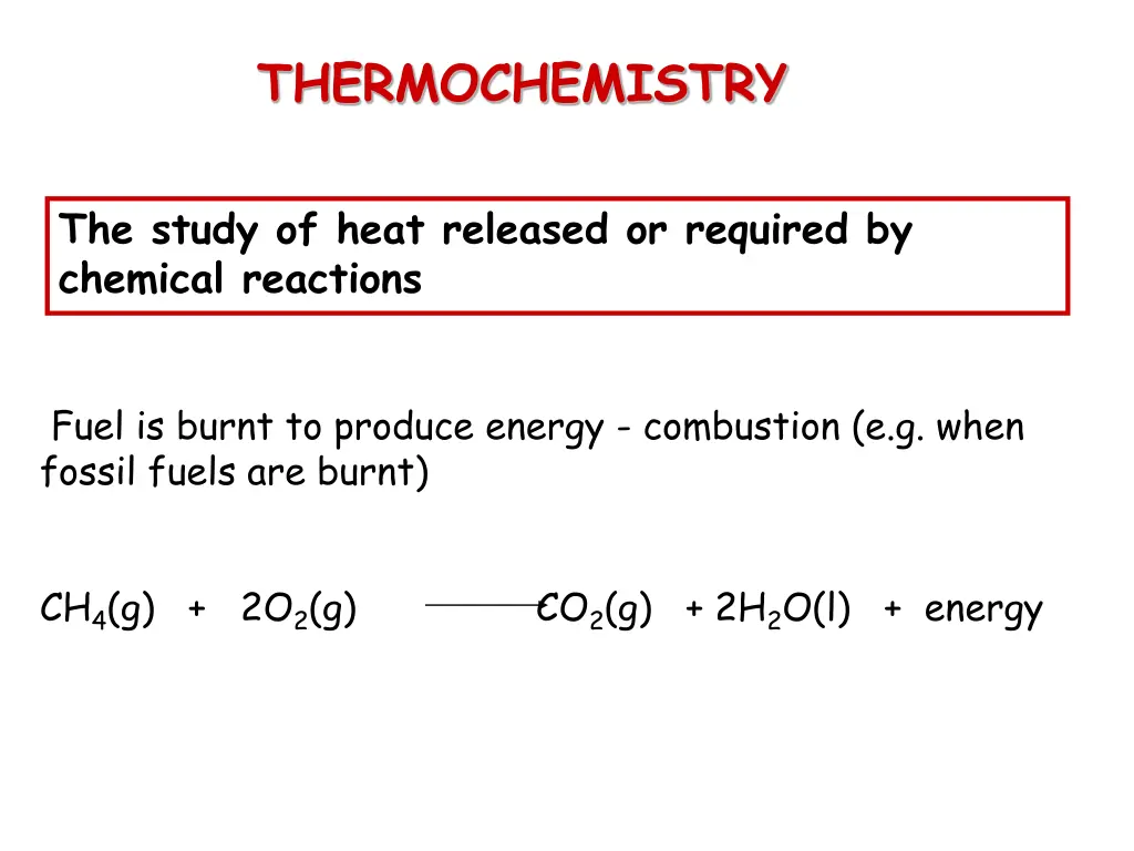 thermochemistry