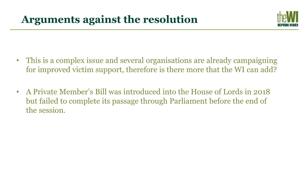 arguments against the resolution