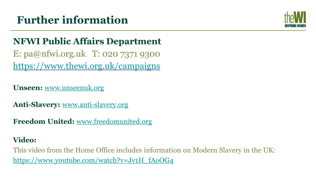 further information