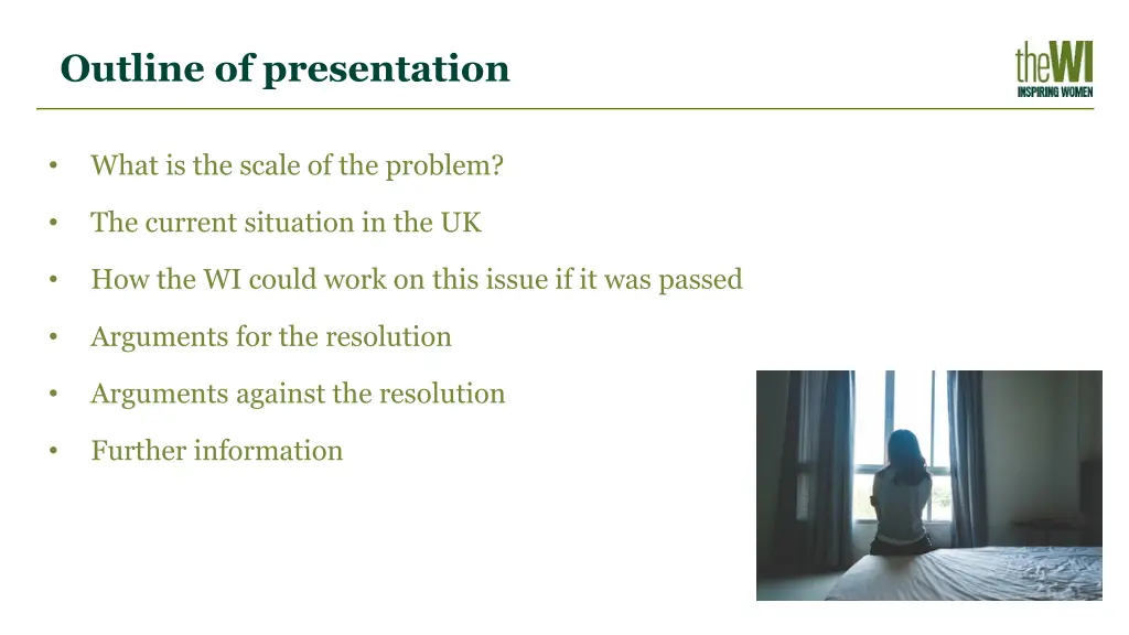 outline of presentation
