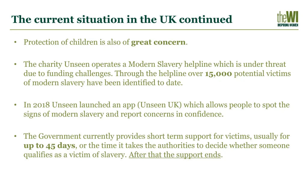 the current situation in the uk continued