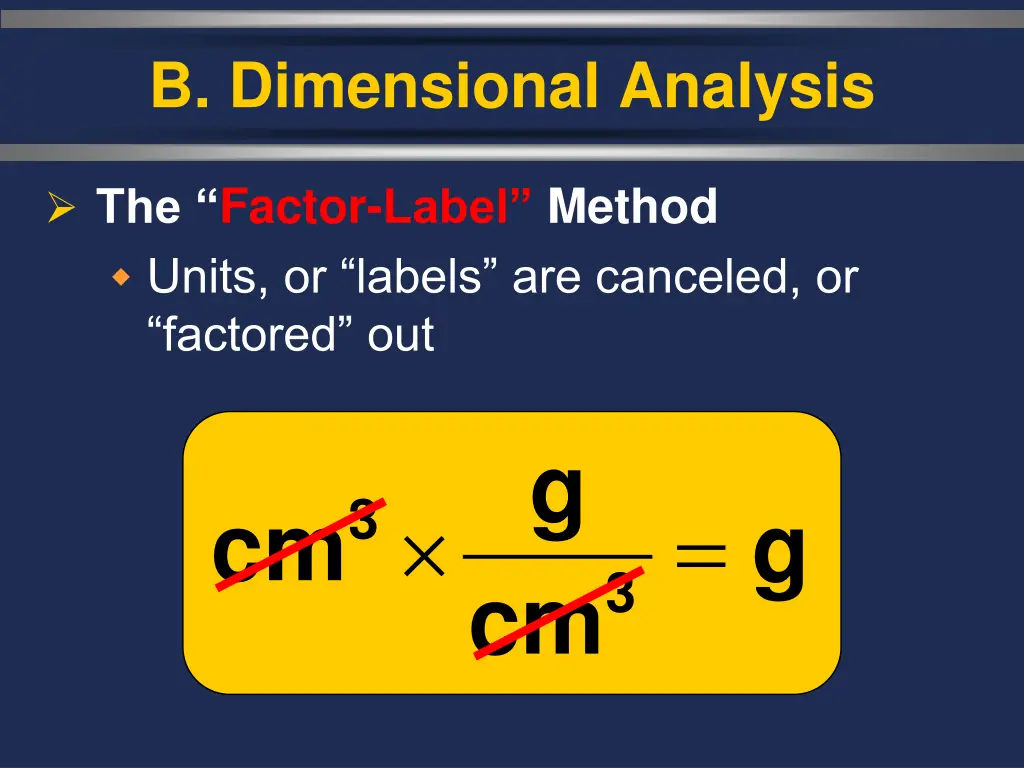 b dimensional analysis