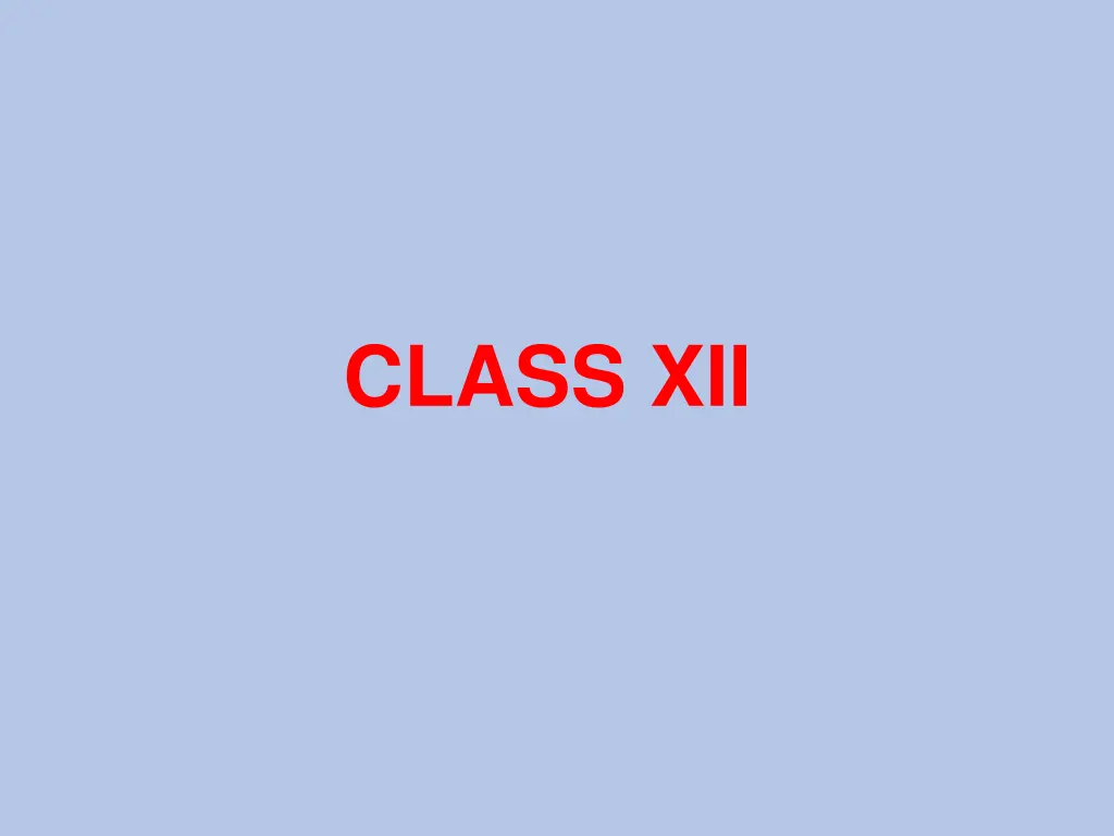 class xii