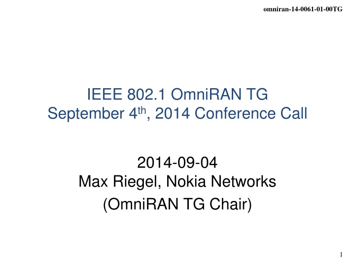 omniran 14 0061 01 00tg