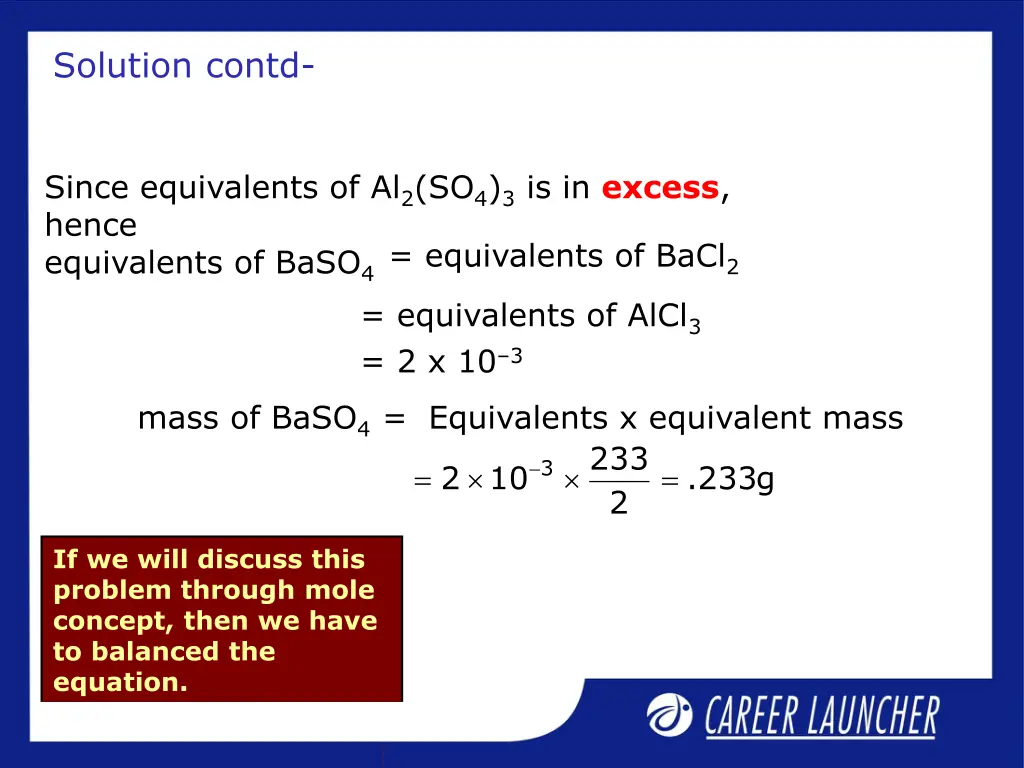 solution contd