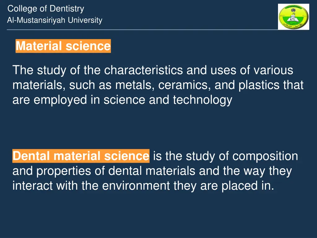 college of dentistry al mustansiriyah university 1