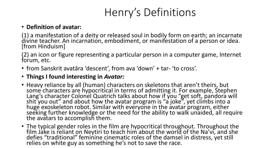 henry s definitions